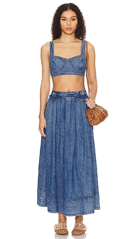 Free People Maddox Set in Blue Preppy unclassified dresses