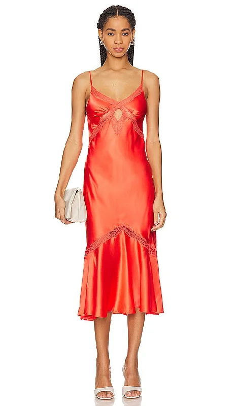 CAMI NYC Florentina Dress in Orange Pastel unclassified dresses