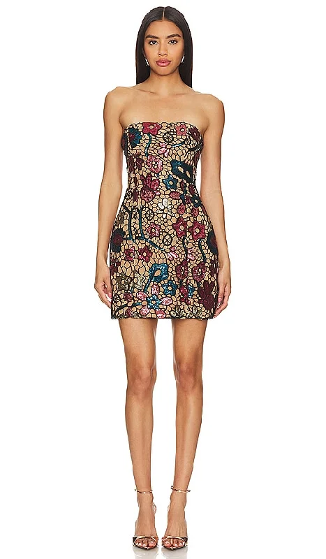 ELLIATT Sweetness Dress in Black,Pink Printed unclassified dresses
