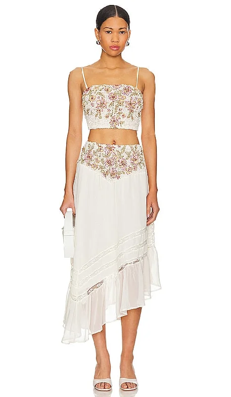 Free People Augusta Set in Ivory Stretchy unclassified dresses