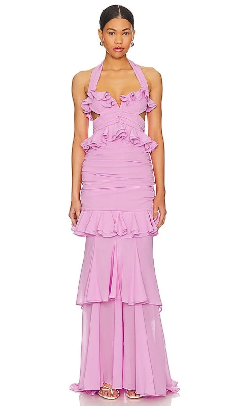 MAJORELLE Jerry Gown in Pink Wedding guest unclassified dresses