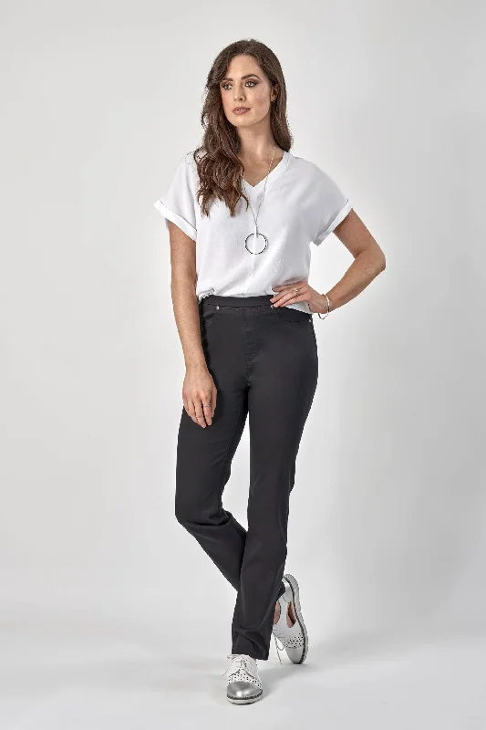 Vassalli Pull On Cotton Full Length Pant 234LW Lace-Up Side Slit Shorts