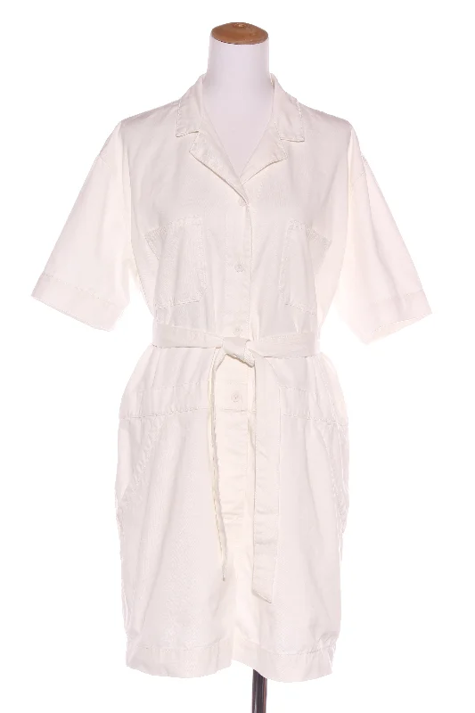 ASSEMBLY LABEL - White denim playsuit! 14-16