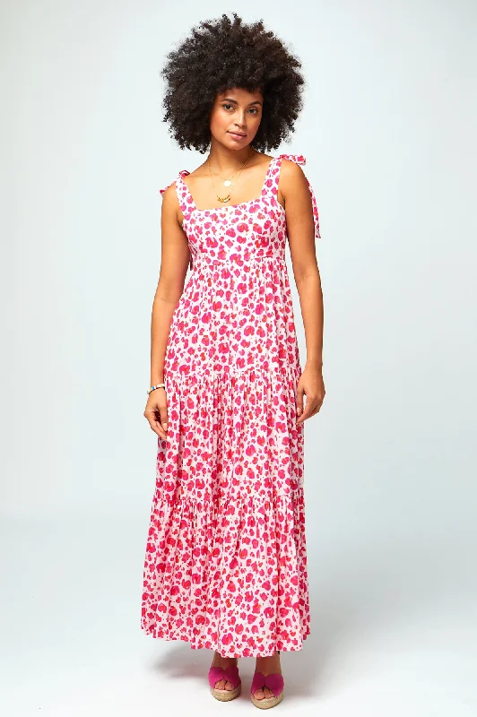 Tabitha Ecovero Viscose Maxi Dress | Cheetah Pink Embellished Maxi Skirt